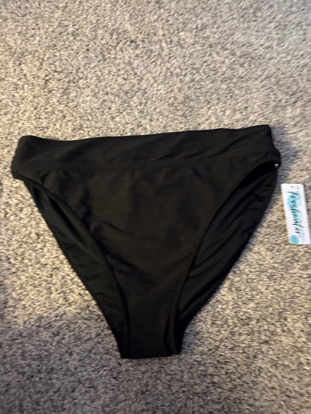 High-Rise Black Bikini Bottom — Sleek Swimwear Essential